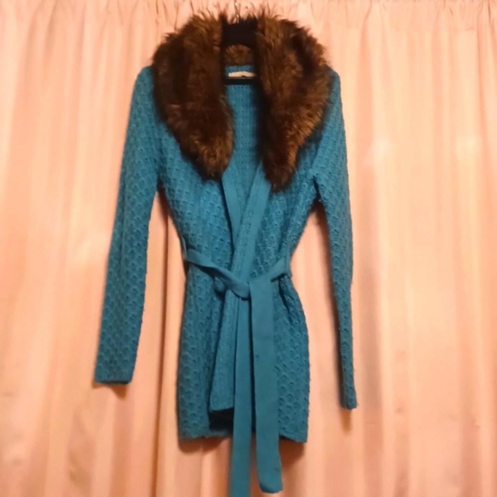 Wool wrap sweater